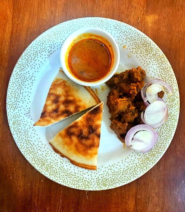 kalthappam&beef curry