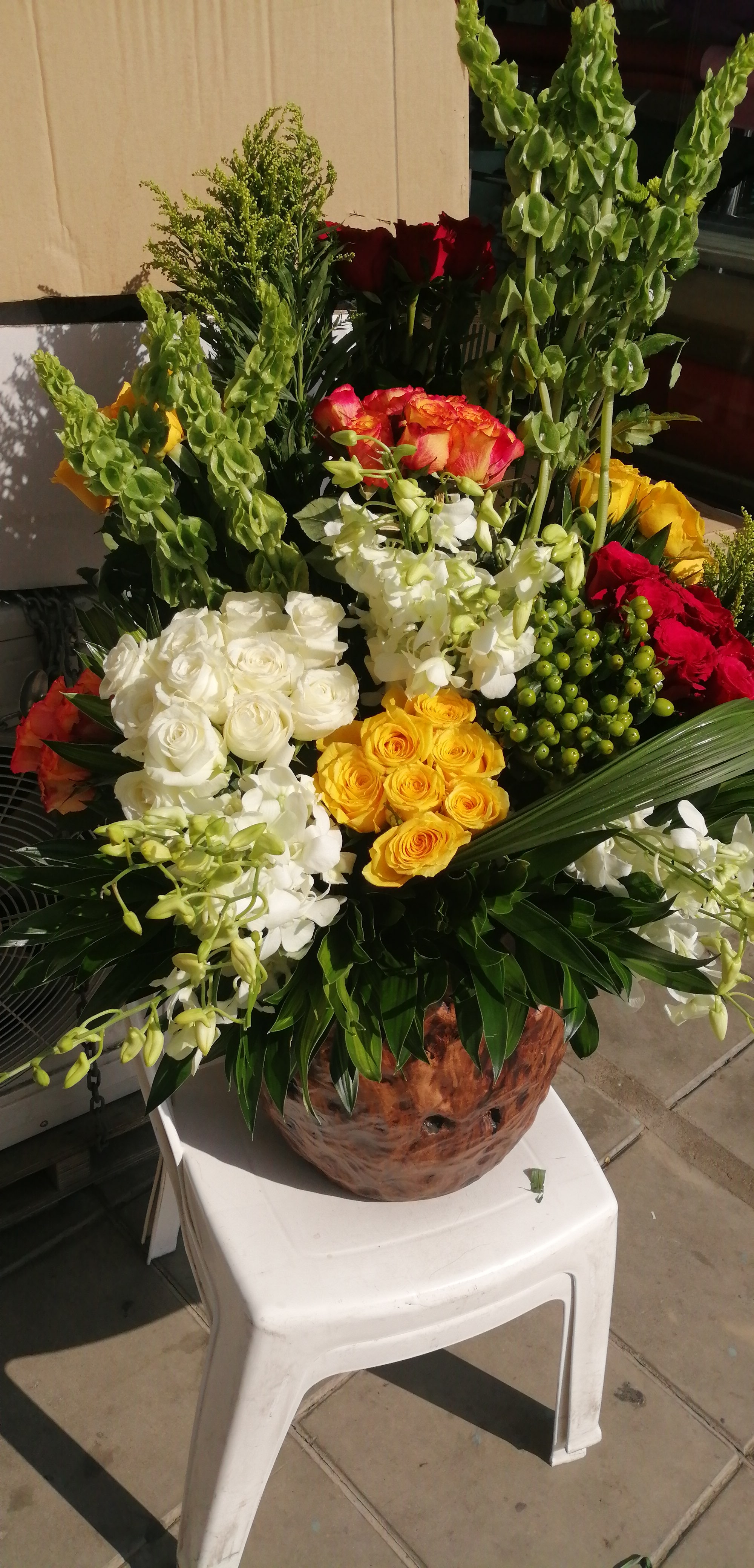 فازة ورد طبيعي