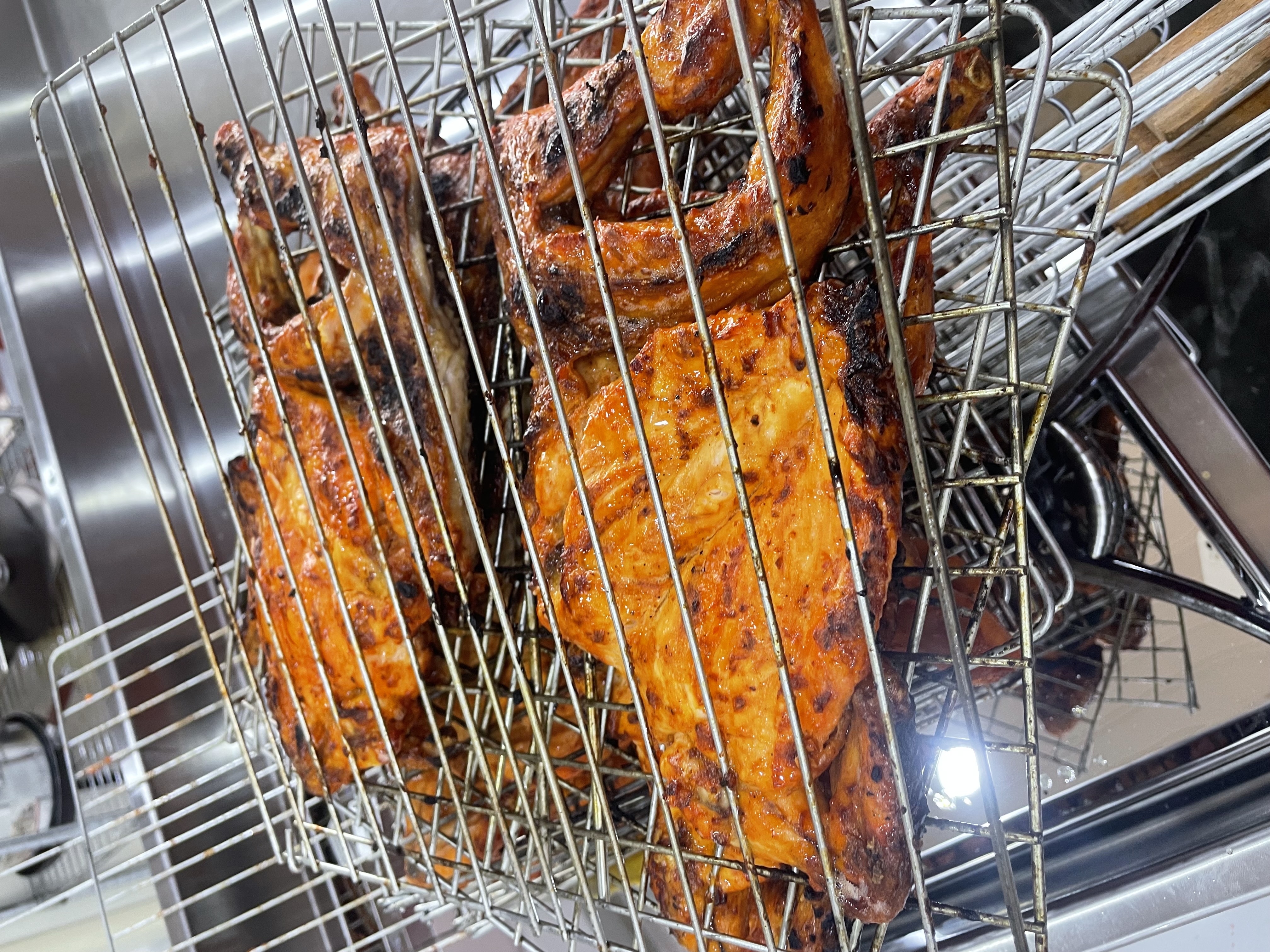 دجاج الفحم مع الرز