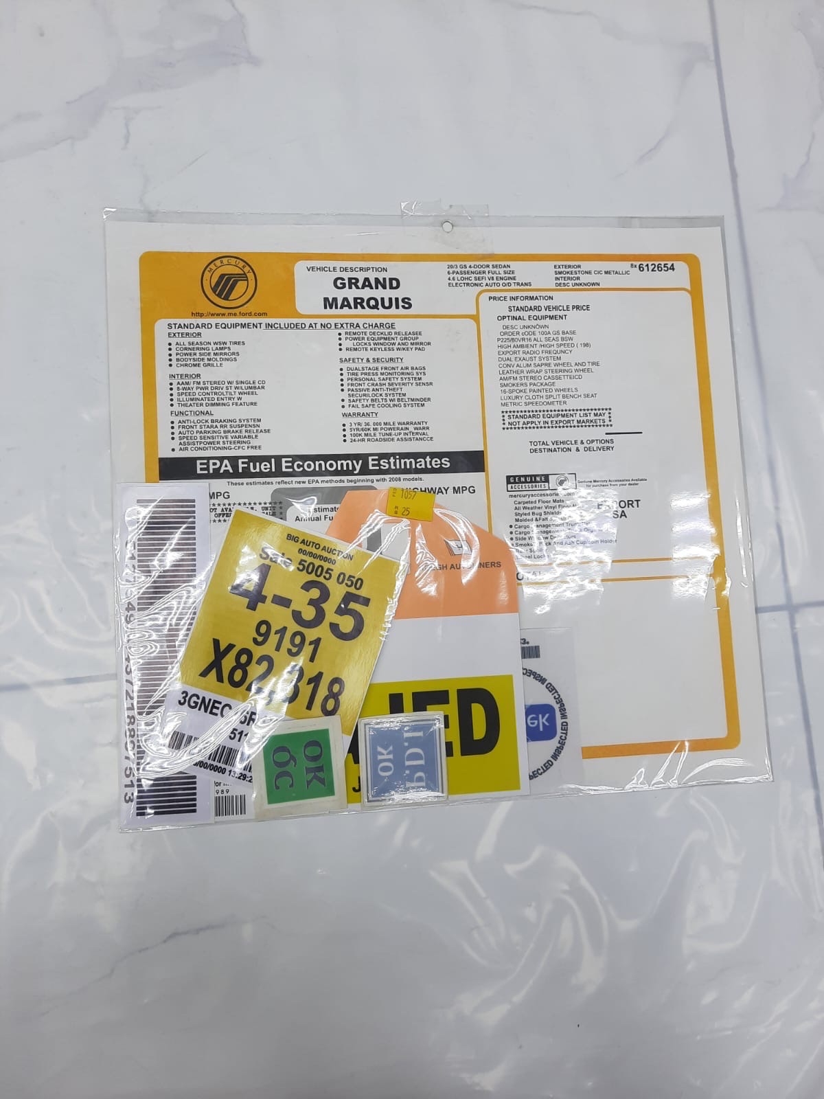 بكج استكرات وكاله فورد ماركيز